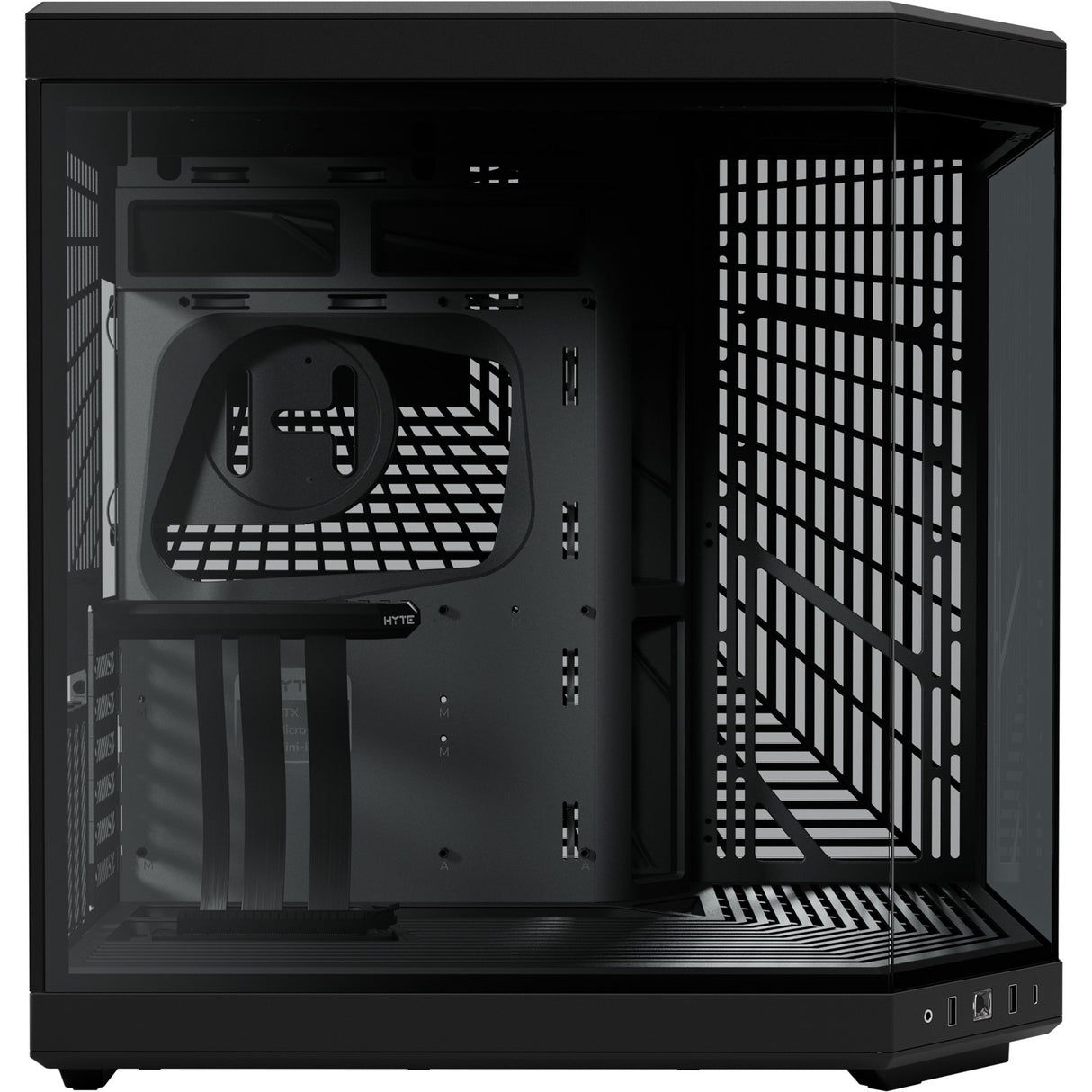 Boîtier tour midi Hyte y70 (noir | 2x USB-A | 1x USB-C | verre trempé)
