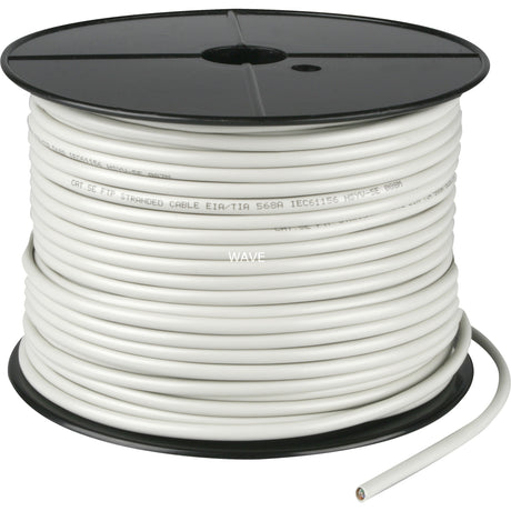 Goobay câble réseau rj-45 f utp avec cat.5e (gris, 100 mètres, rouleau de câble, flexible)
