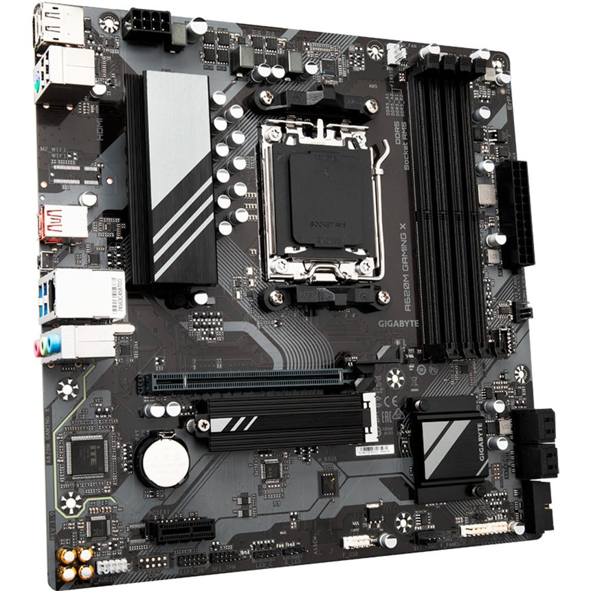 Carte mère Gigabyte a620m gaming x (rev. 1.0) socket am5 (noir gris, raid, gb-lan, son, µatx)