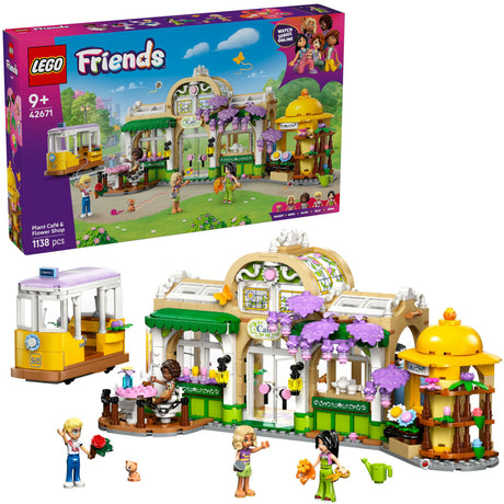 Ensemble de construction Lego ® Friends, un café aux plantes et un magasin de fleurs - 42671