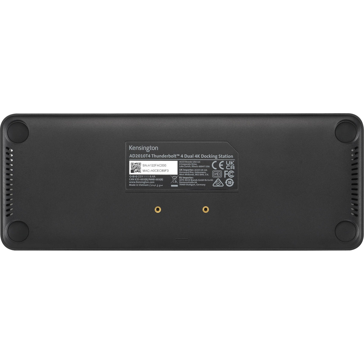 Station d'accueil Kensington SD5760t (argent noir, Thunderbolt 4, USB-C, USB-A, HDMI, PD)
