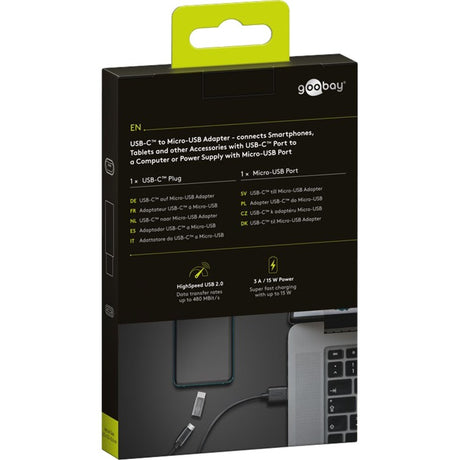 Adaptateur Goobay USB-C vers micro-USB (gris)