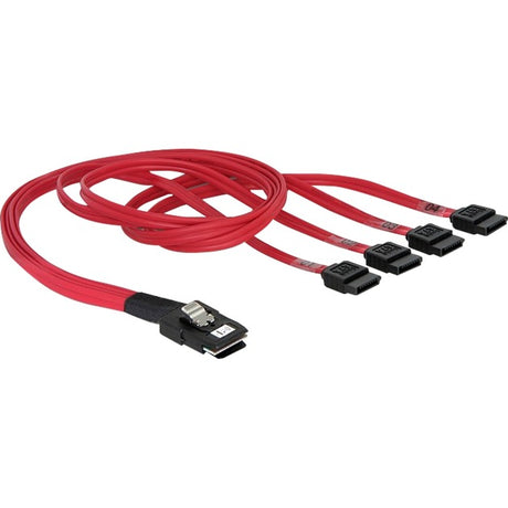 Delock adaptateur mini SAS 36 broches > 4x SATA (SFF 8087 > 4x SATA) (rouge, 0,5 mètre)