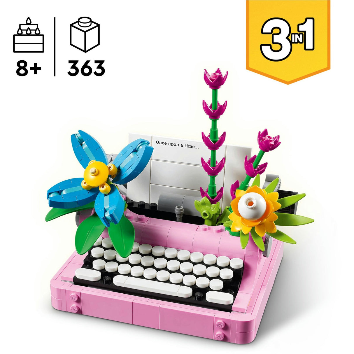 Lego Creator 31169 machine à écrire avec des fleurs
