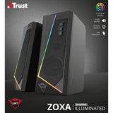 Trust GXT 609 Zoxa ensemble d'enceintes éclairées RVB Enceinte PC (noir, LED RVB)