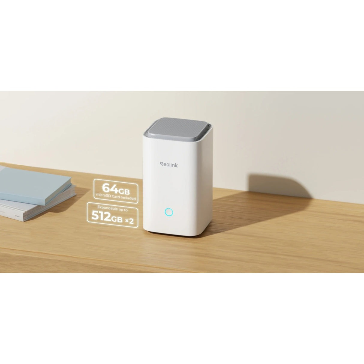 Reolink hub 1 avec 2x caméra de sécurité argus série b310 (blanc, 3 mp | wlan | vision nocturne couleur)