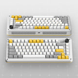 Clavier mécanique sans fil Ty iquunix zx75 gravi wave (gris, disposition américaine (qwer), rouge gateron, 75 %, LED RVB, remplaçable à chaud, pbt double prise, 2,4 GHz | Bluetooth 5.1 | USB-C)