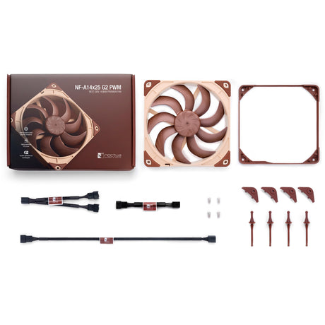 Ventilateur de boîtier Noctua nf-a14x25 g2 pwm (marron, 140 x 140 x 25 mm)