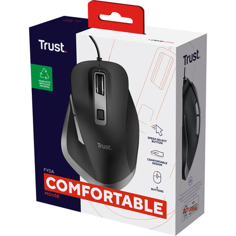 Souris filaire Trust fyda (gris noir, 600 - 5000 dpi)