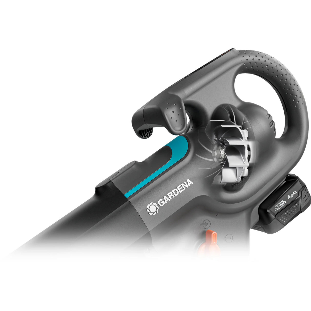 Aspirateur Gardena - souffleur powerjet collect aspirateur à feuilles souffleur de feuilles (gris noir, batterie 18v p4a et chargeur inclus)