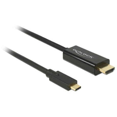 Câble Delock USB-C (mâle) > HDMI (mâle) (mode DP Alt) (noir, 1 mètre, 4K 30 Hz)