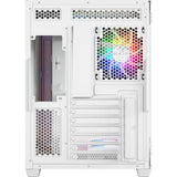 Boîtier tour midi Xyz pc gear tesseract x (blanc | 2x USB-A | 1x USB-C | verre trempé)