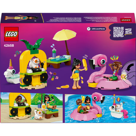 Lego classic 42658 pool party avec flamant rose et licorne