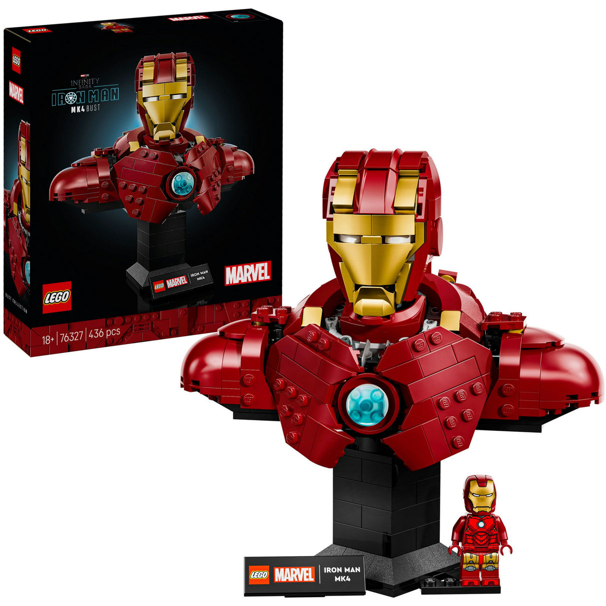Lego super héros merveille 76327 buste d'iron man mk4