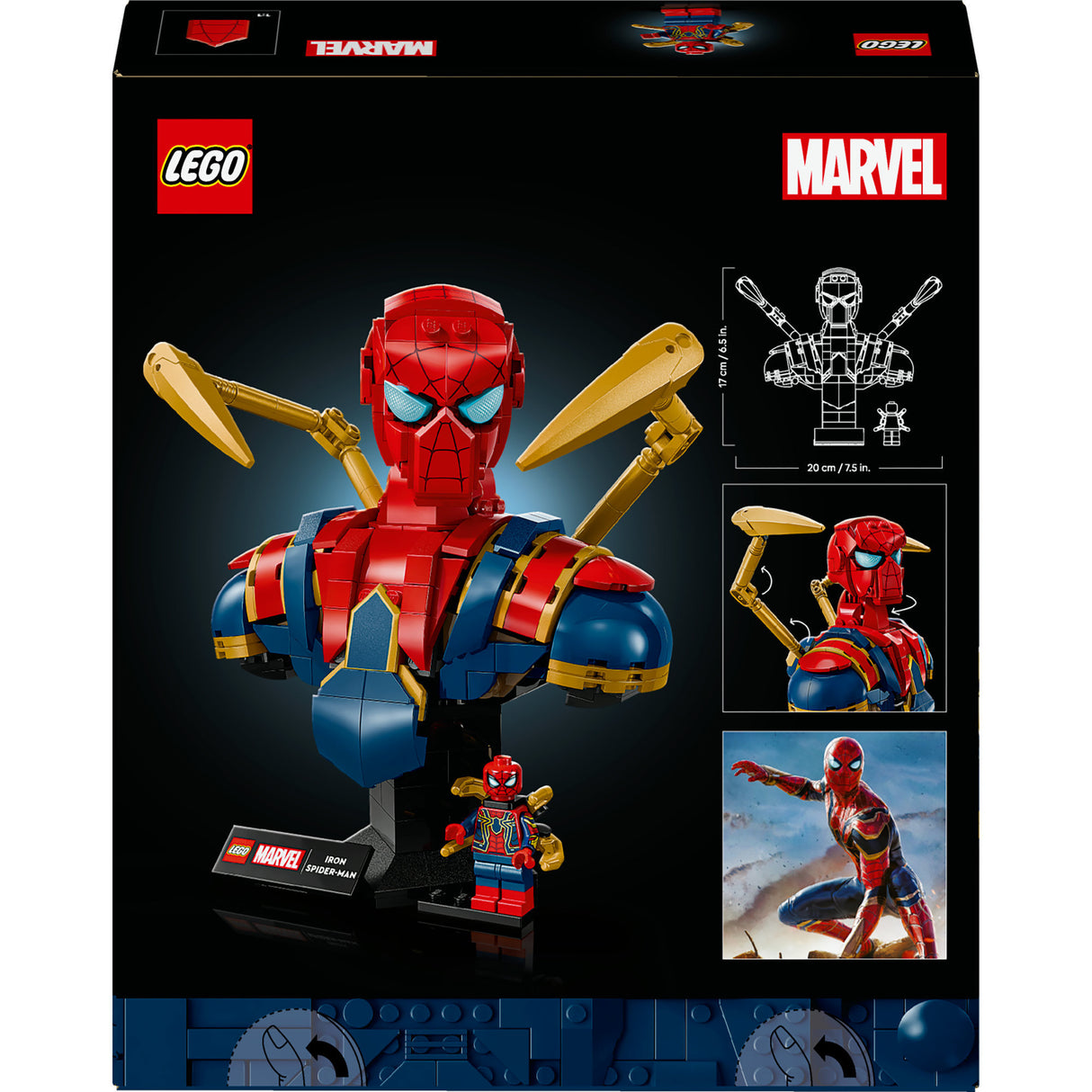 Lego super héros 76326 buste de Spider-Man en fer