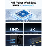Terramaster f4-425 nas (noir, 1x 2,5GBE, HDMI, USB)