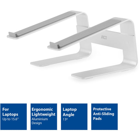 Act connectivité support pour ordinateur portable en aluminium (aluminium)