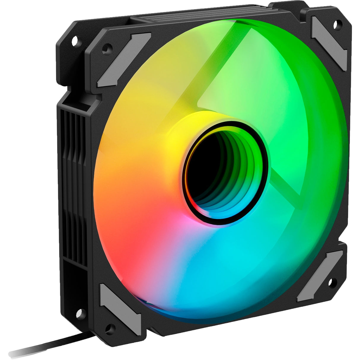 Sharkoon requin miroir rgb pwm ventilateur de boîtier (noir, 120 x 120 x 25 mm)