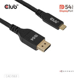 Câble bidirectionnel Club 3D USB-C vers DisplayPort 2.1 DP54, 8K120Hz 2 m (noir)