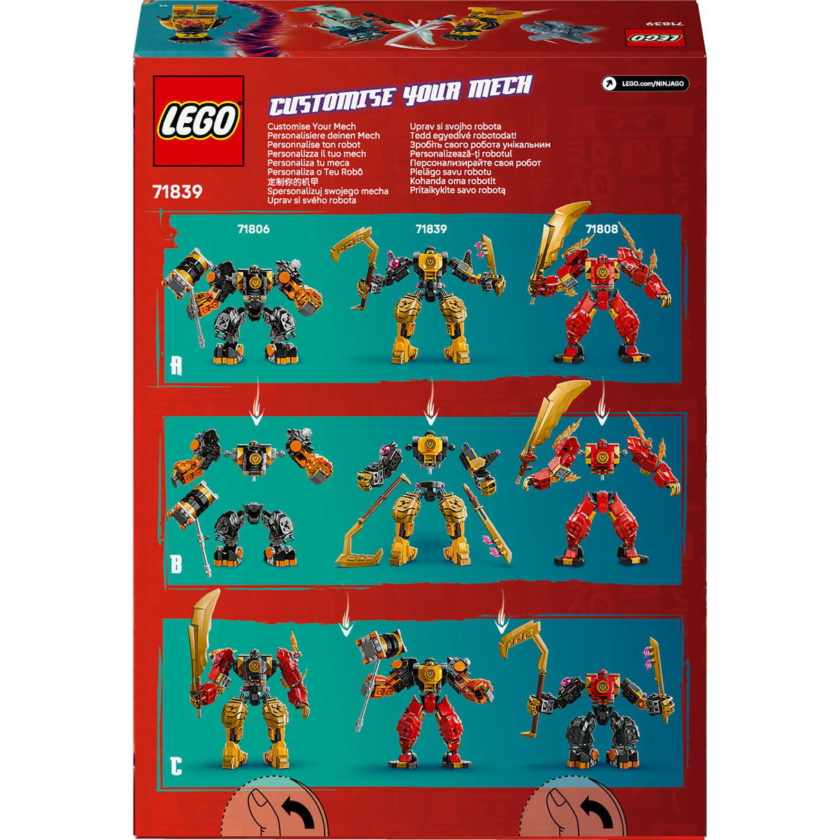 Lego Ninjago 71839 Le robot de combat spinjitzu d'Arin