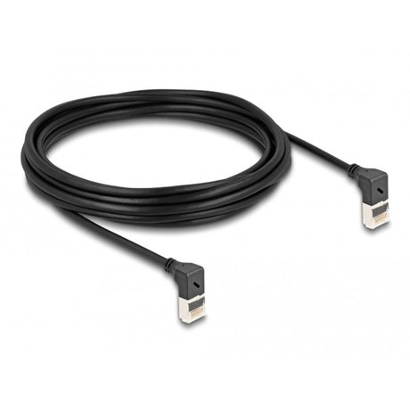 Delock câble réseau rj45 cat.6a s ftp slim 90° vers le haut coudé vers le haut câble de 5 m (noir)