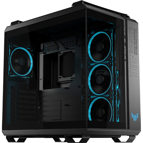Asus tuf gaming gt502 horizon argb midi tower behuizing (zwart | 3x usb-a | 1x usb-c | tempered glass)