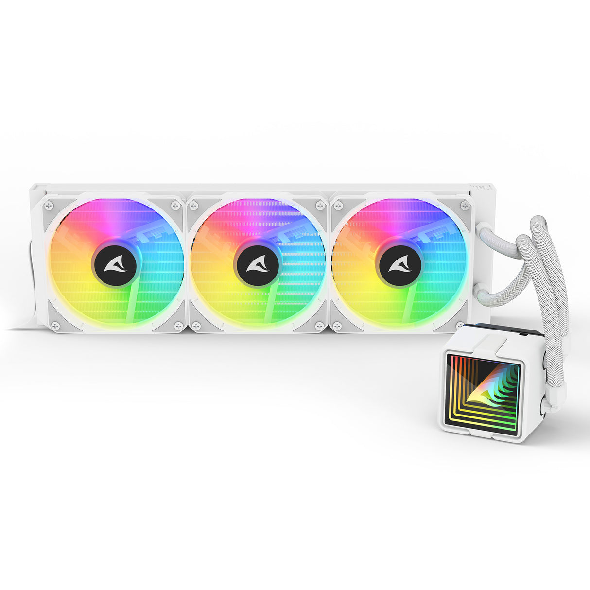 Refroidissement par eau Sharkoon s100 argb (blanc, connecteur de ventilateur PWM à 4 broches)