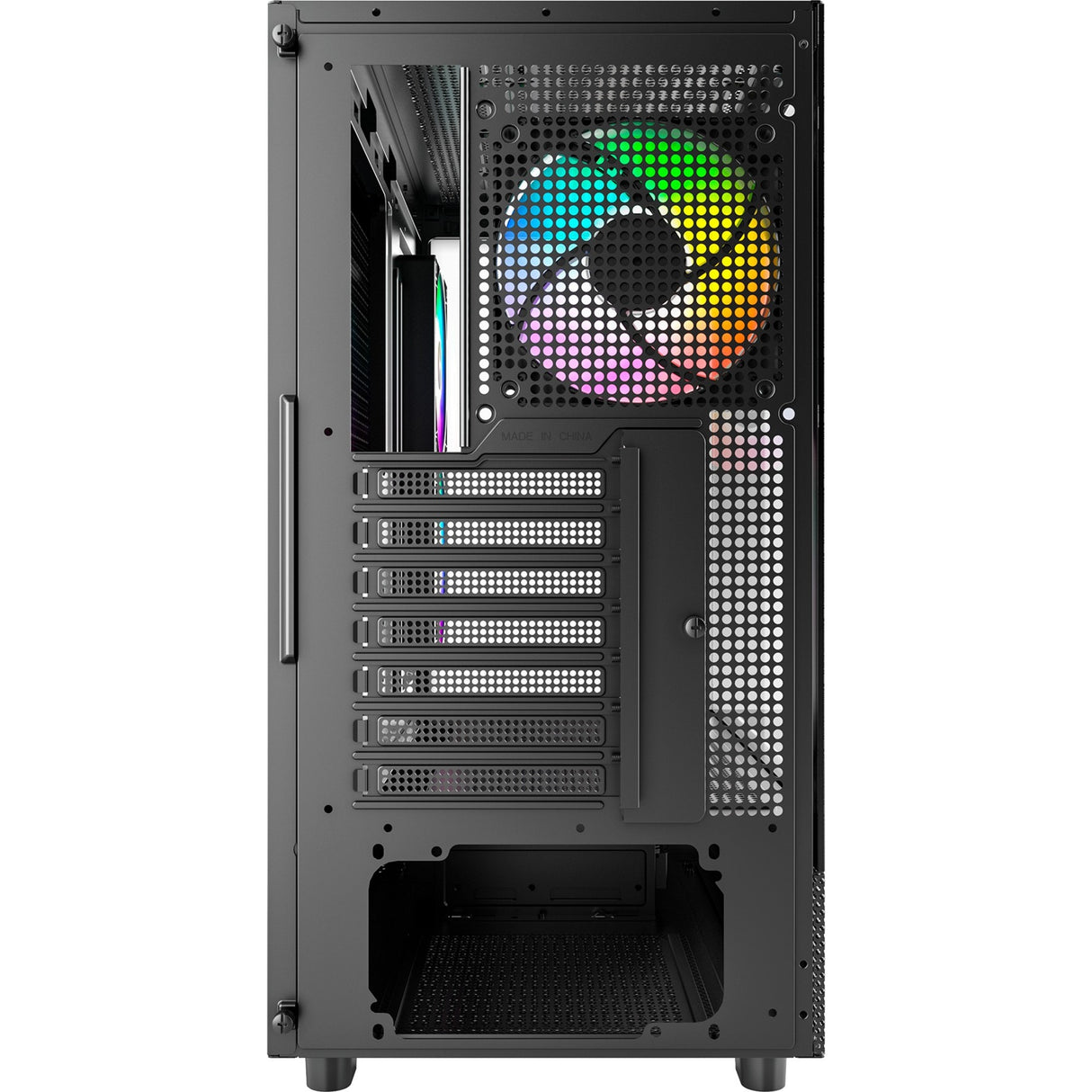 Boîtier tour midi Montech xr (noir | 2x USB-A | 1x USB-C | RVB | verre trempé)