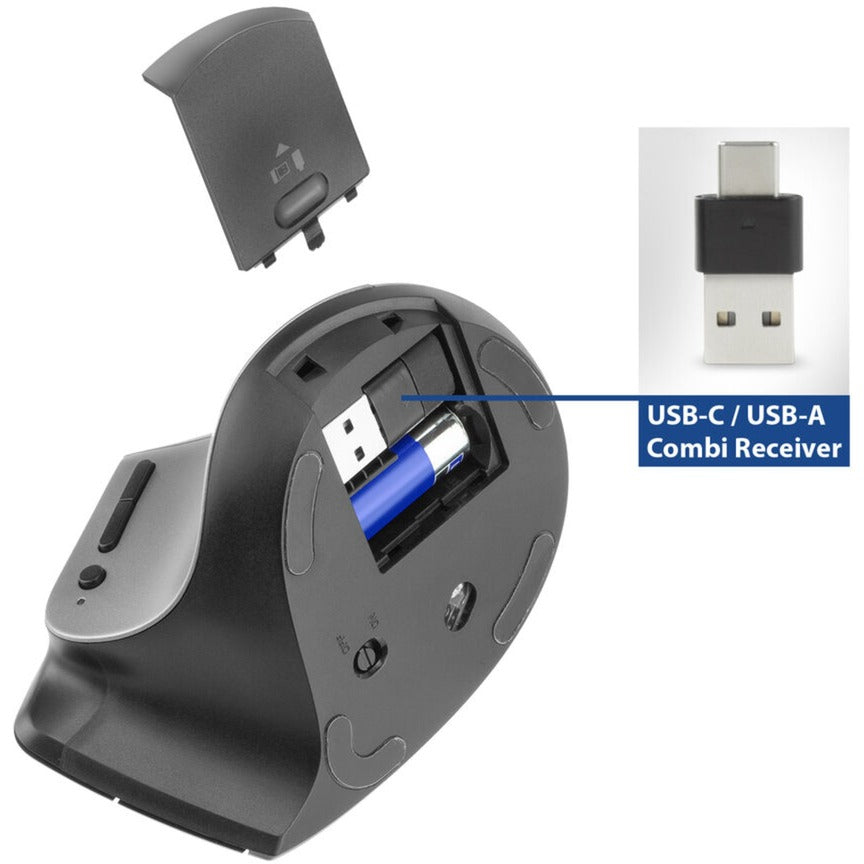 Act Connectivité Souris ergonomique sans fil avec Bluetooth et USB-C