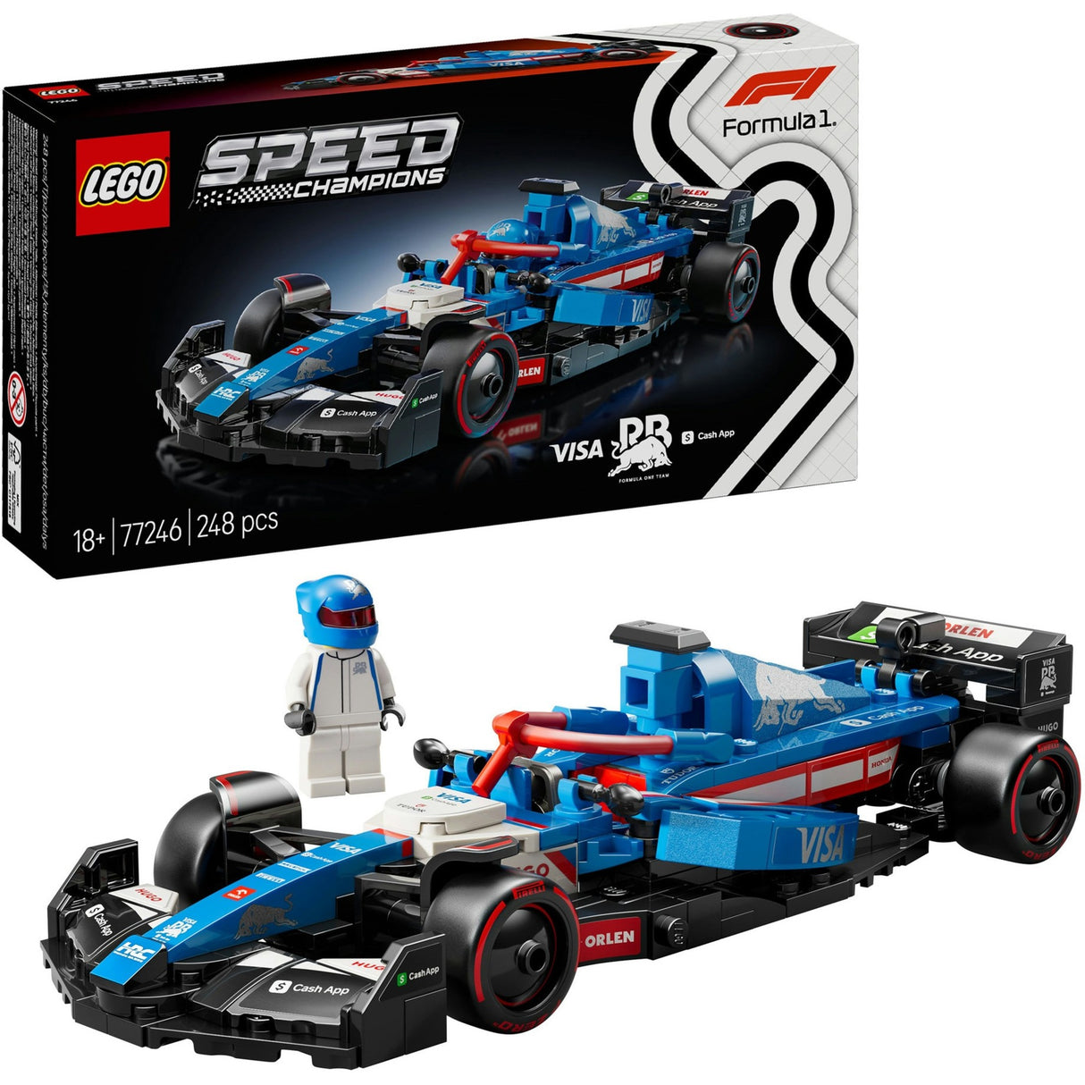 Lego Speed Champions 77246 Application Visa Cash Rb Vcarb 01 Voiture de course F1