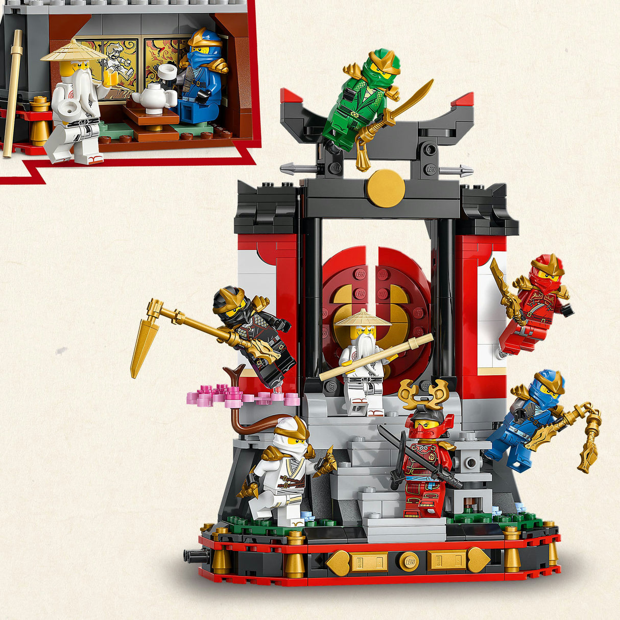 Lego Ninjago 71866 Présentoir 15e anniversaire avec personnages ninja