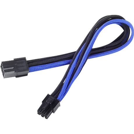 Câble d'extension PCIe 6 broches Silverstone (noir bleu, 25 centimètres, pp07-ide6ba, vente au détail)