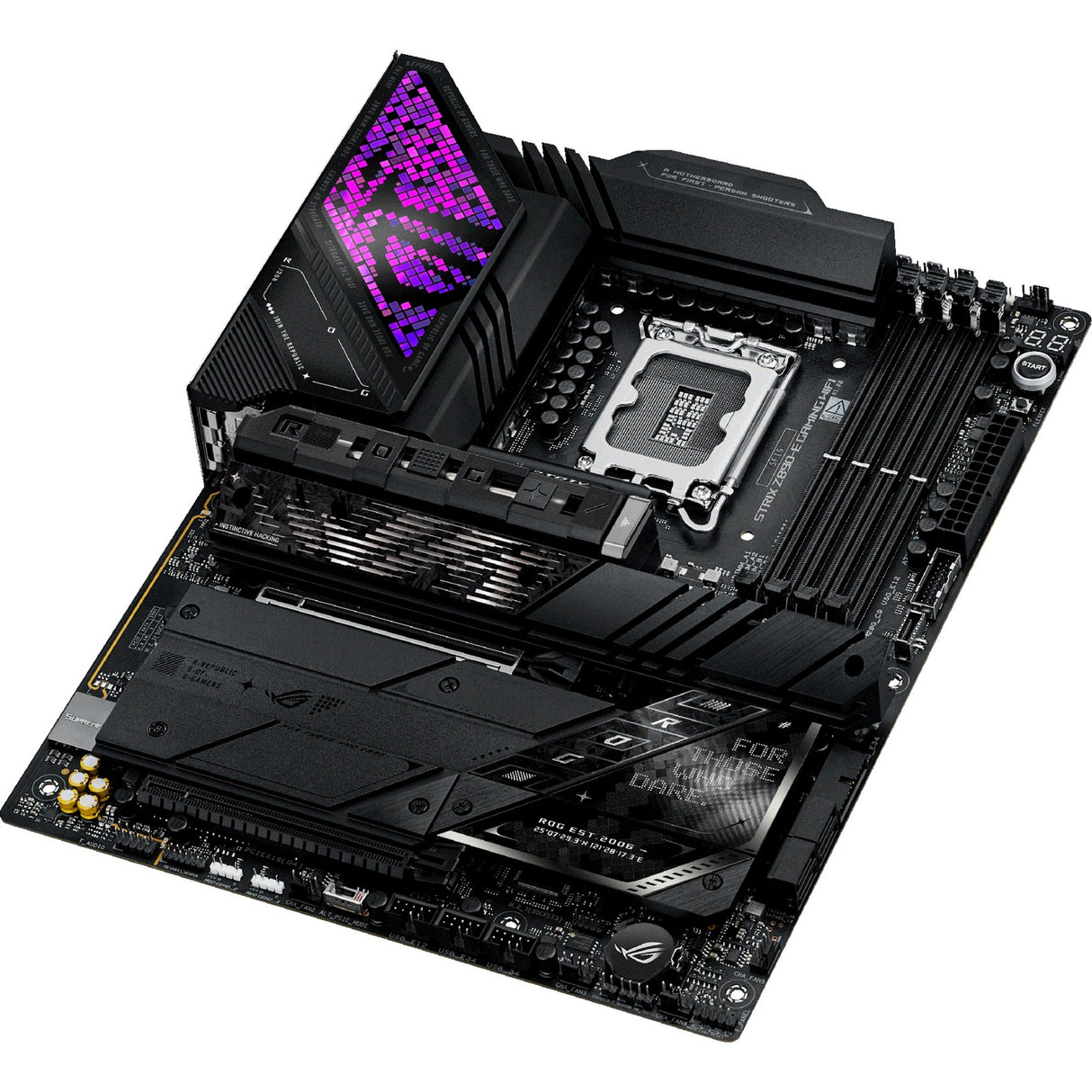Carte mère Asus ROG Strix Z890-E Gaming WiFi Socket 1851 (noir, RAID, 5 Go-LAN, WiFi 7, BT, son, ATX)