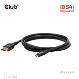 Câble bidirectionnel Club 3D USB-C vers DisplayPort 2.1 DP54, 8K120Hz 2 m (noir)