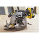Scie circulaire manuelle Stanley fatmax v20 18v (noir jaune, batterie et chargeur non inclus)