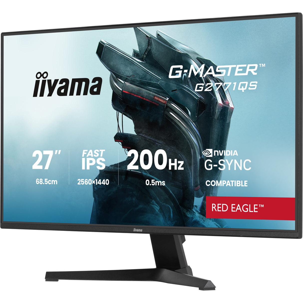 Moniteur de jeu Iiyama G-Master Red Eagle G2771QS-B1 27 (noir, 2x HDMI, DisplayPort, 200 Hz)