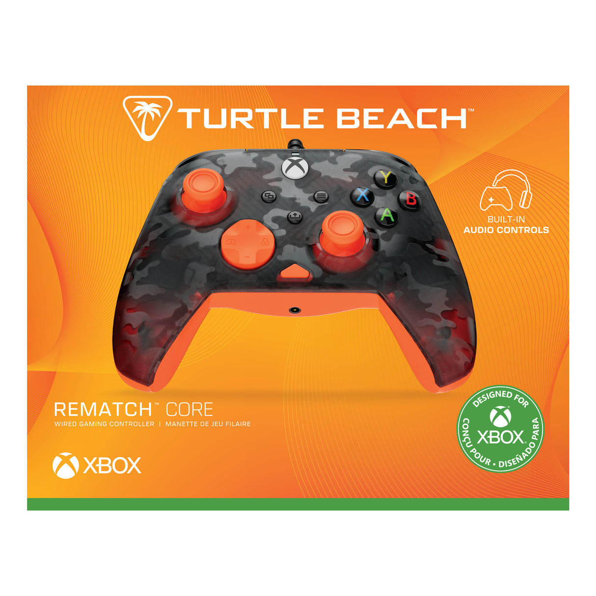 Manette filaire Turtle Beach Rematch Core (noir orange, Xbox Series X|S, Xbox One, PC)