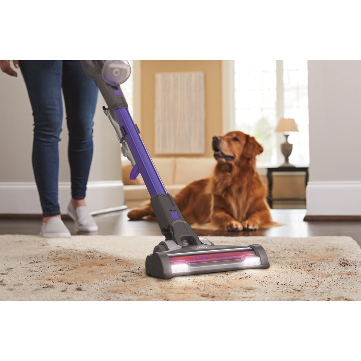 Aspirateur-balai pour animaux de compagnie extrême Black+decker 36 V 4 en 1 Power Series (violet)