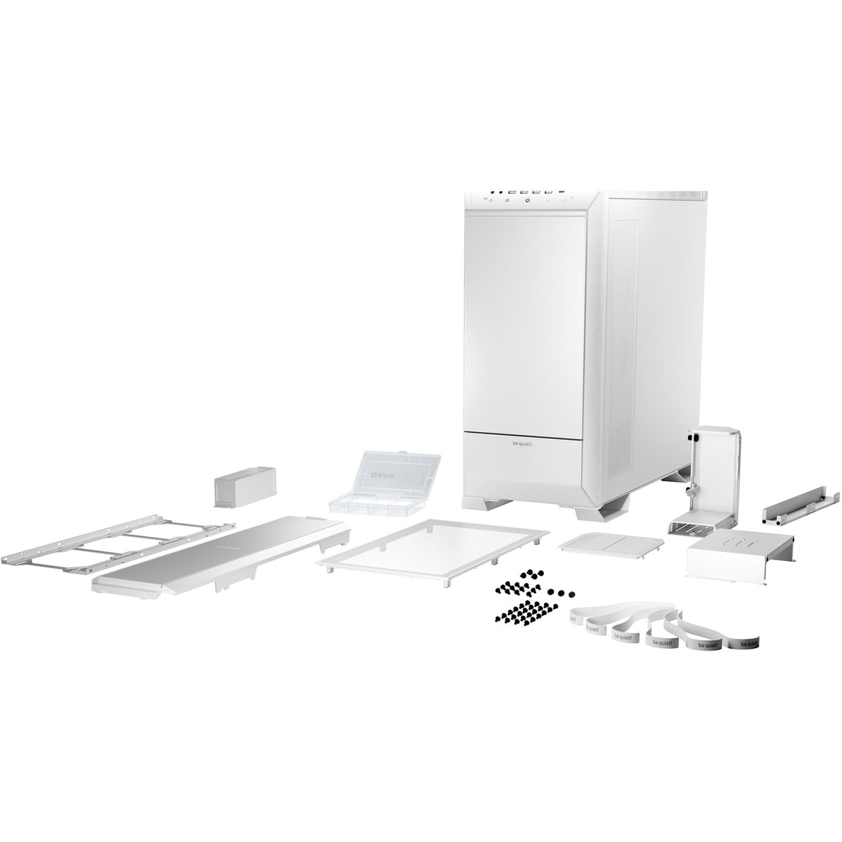 Soyez silencieux! boîtier grande tour dark base pro 901 (blanc | 4x USB-A | 1x USB-C | RVB | verre trempé)