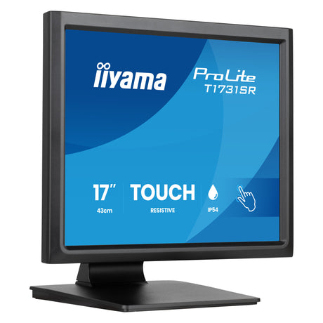 Moniteur à écran tactile Iiyama prolite t1731sr-b2s 17 (noir, vga, hdmi, displayport, audio, tactile)