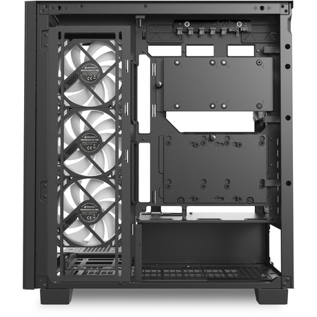 Boîtier tour midi Sharkoon Elite Shark CA500 (noir | 2x USB-A | 1x USB-C | RVB | verre trempé)