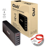 Club 3D USB Type A et C Charger, 5 ports jusqu'à 111W