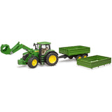 Tracteur Bruder John Deere 7R 350 avec remorque