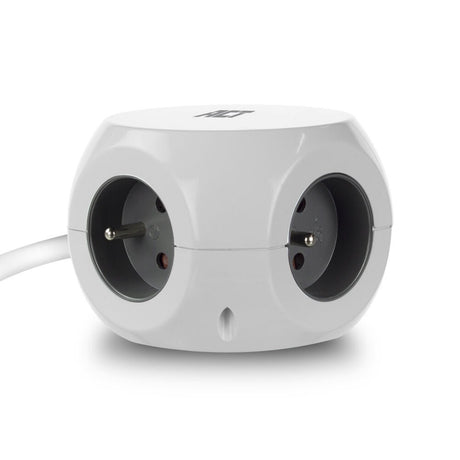 Act Connectivity Act Multiprise Cube avec 3 prises, alimentation 30 W, ports USB-C A, longueur de câble 1,5 m AC2425