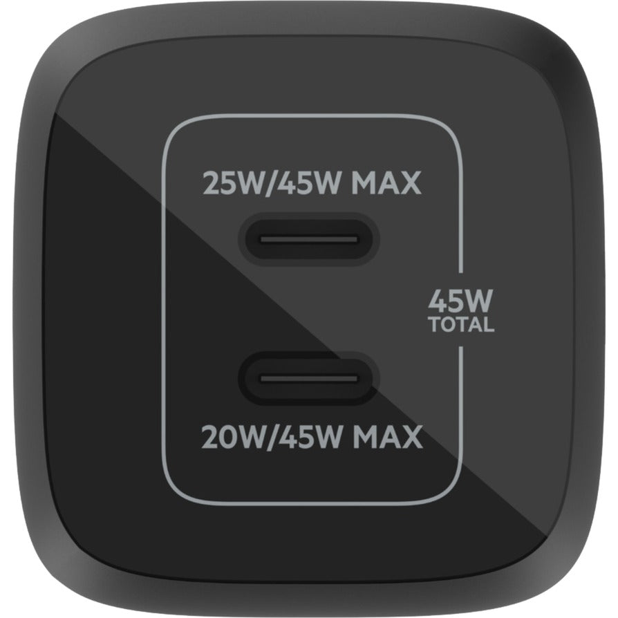 Belkin Boostcharge Pro 2-POORT USB-C GAn Mur Wall avec P
