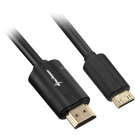 Adaptateur Sharkoon HDMI > mini HDMI 2.0 (noir, 1 mètre, 4k)