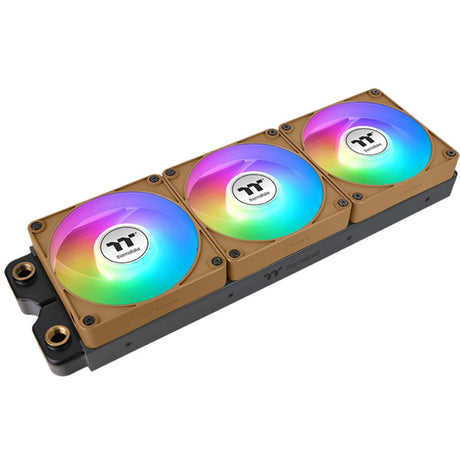 Thermaltake ct120 ex reverse argb sync ventilateur de refroidissement pour PC gravier sable (pack de 3 ventilateurs) ventilateurs de boîtier (marron clair, 3 pièces, 120 x 120 x 25 mm, pwm)