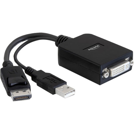 Delock adaptateur displayport > dvi-i (noir, + usb (23cm), actif)