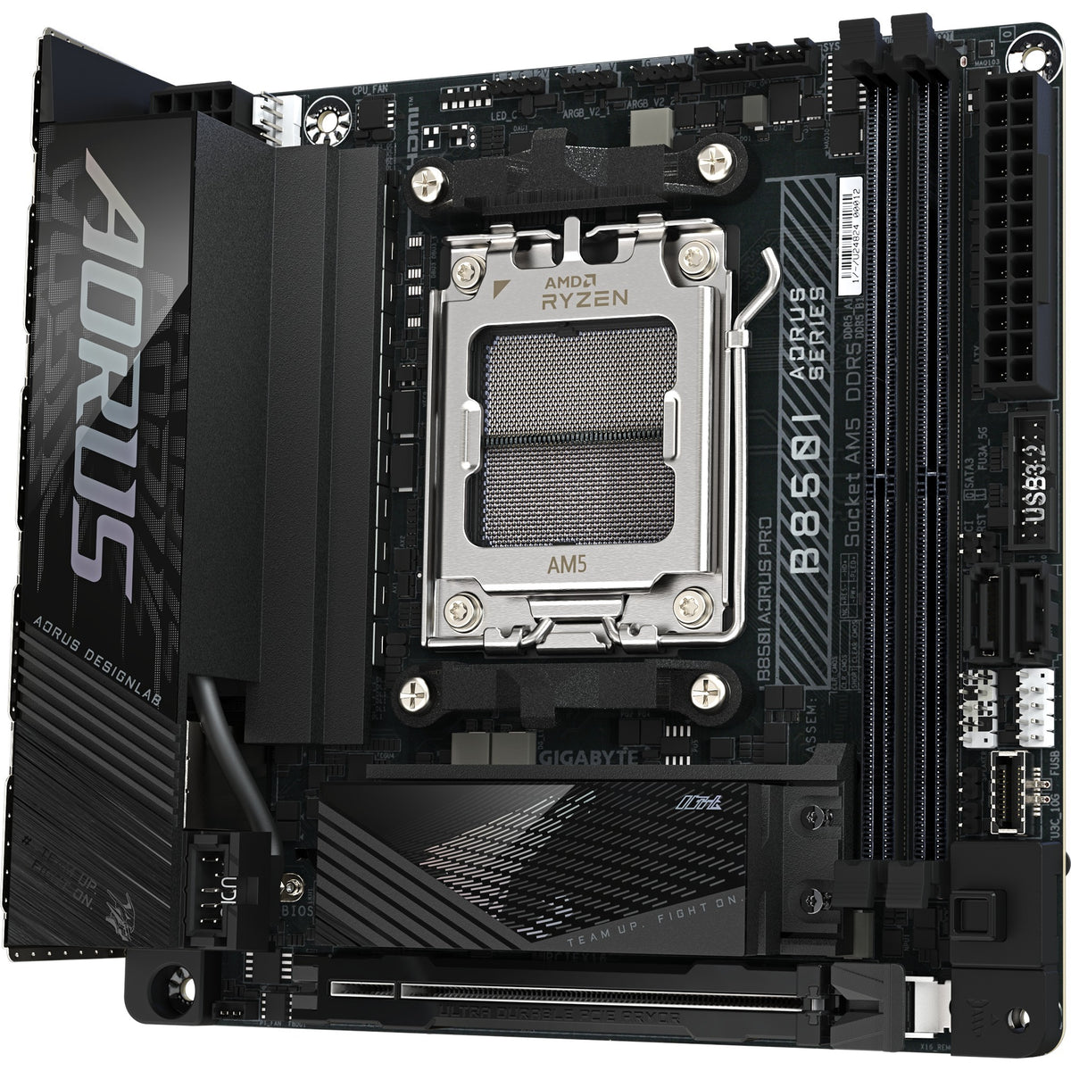Carte mère Gigabyte B850i Aorus Pro Socket AM5 (noir, RAID, 2,5 Go-LAN, Wi-Fi 7, BT, son, Mini-ITX)