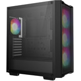 Boîtier tour midi Deepcool CC560 Mesh V2 (noir | 2x USB-A | RVB | Fenêtre)